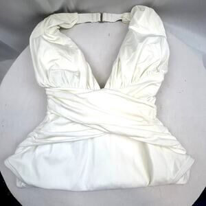 LaBlanca by Rod Beattie Swimsuit  size 6 White one-piece ruching
